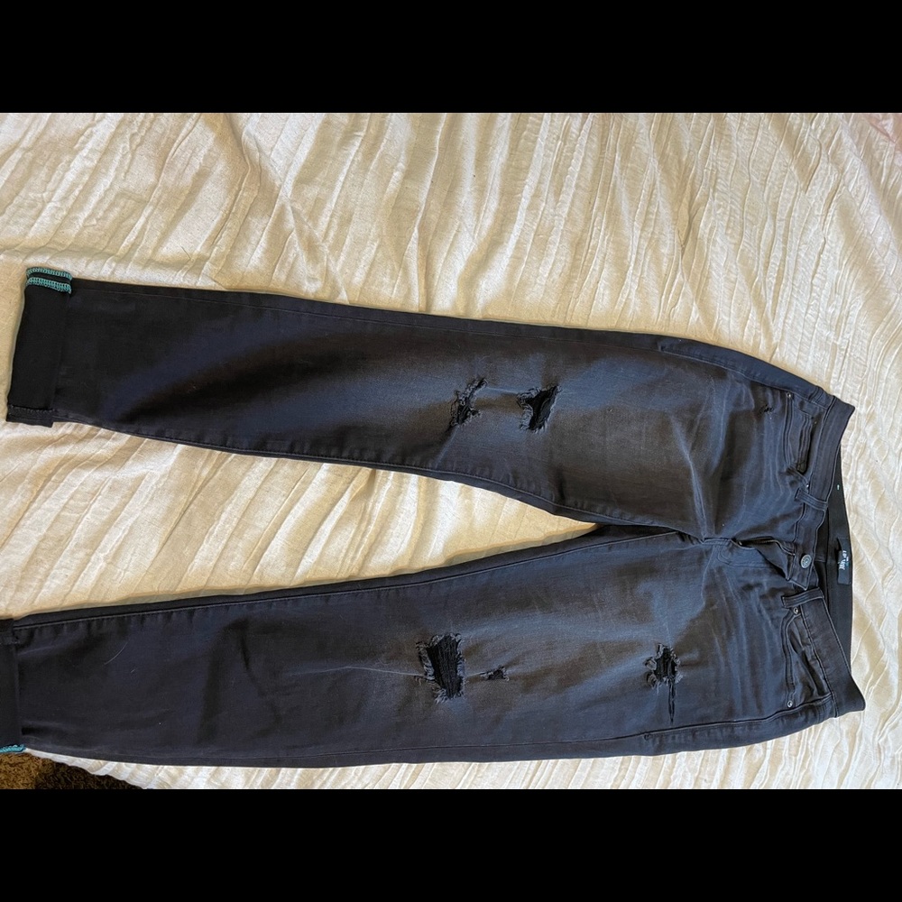 LuLaRoe Distressed Black Denim